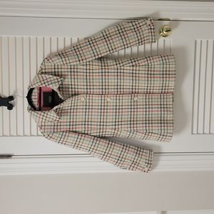 Coach plaid wool peacoat